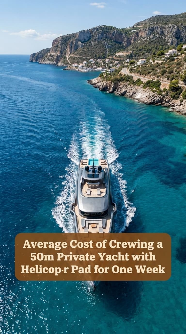 50m Yacht Crew Cost per Week with Helipad